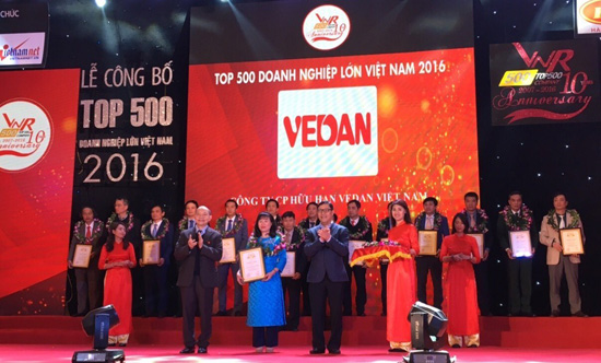 Vedan Việt Nam lần thứ 5 liên tiếp lọt vào Top VNR500